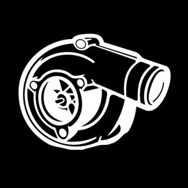 Turbo Turbine JDM MKR Decal Vinyl Sticker |Cars Trucks Vans Walls Laptop| White | 5.5 x 4.2 in|MKR2263