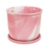 Flower Pot Saucer Set, Pink Marble, Stylish, Pottery, Mino Ware