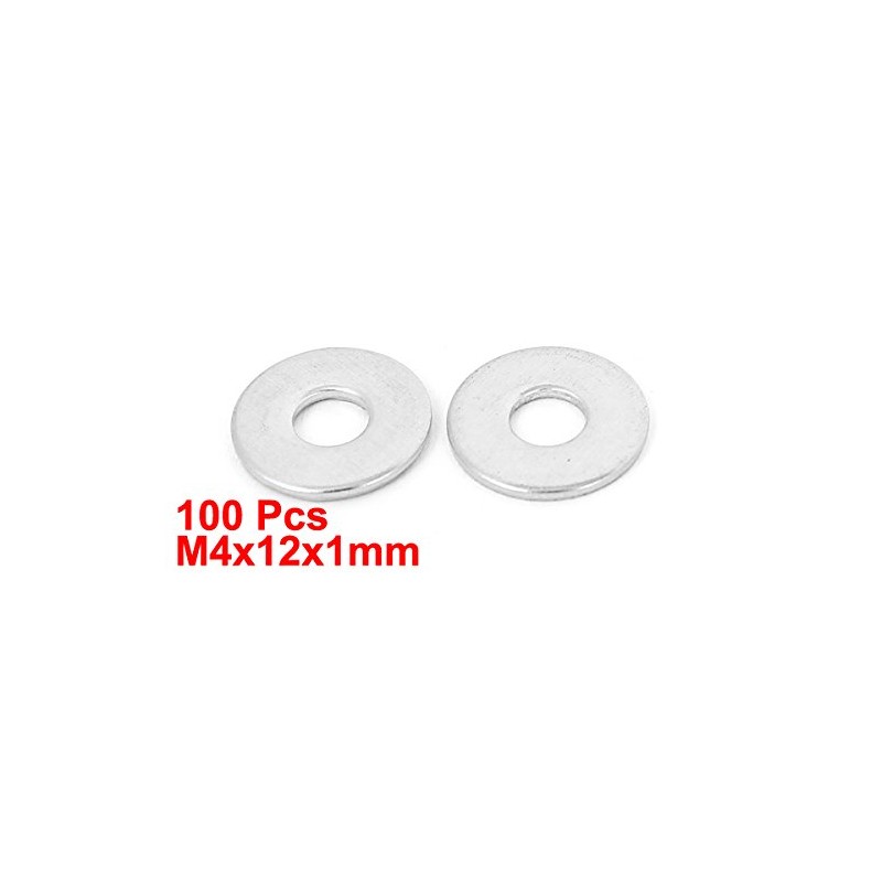uxcell a15071400ux0035 M4x12mmx1 mm Stainless Steel Round Flat Washer for