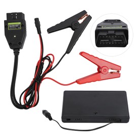 PLAYOCCAR OBD2 Automotive Emergency Power Supply Cable, 16Pin OBD II Memory Saver Connector, OBD II Vehicle ECU Emergency Power Supply Cable with 12V Battery Box