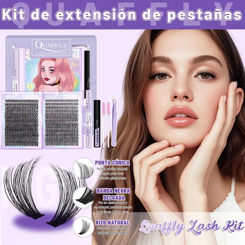 Juego De Extensiones De Pestañas De 560 Piezas, 10-18 Mm