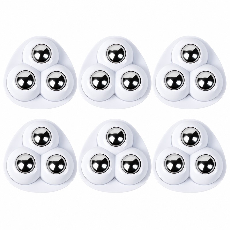 360° Rotating Adhesive Caster Wheels for Kitchen Storage – 6-Piece