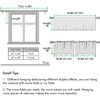 MIULEE Fall Half Window Sheer Curtains Rod Pocket Semitranslucent Voile