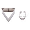 Pastry Tek Stainless Steel Triangle Pastry Ring Mold with Press