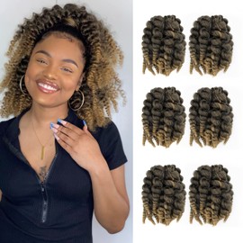 Darling Flexi Rod Curls 6X Crochet Hair Extensions, (3 packs of 2x per pack), Natural & Soft Texture, Fluffy Wand Curl, 14 Inch, #1/27