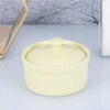 Ciieeo Ceramic Pudding Bowl with Lid Heat Resistant Baking Bowl