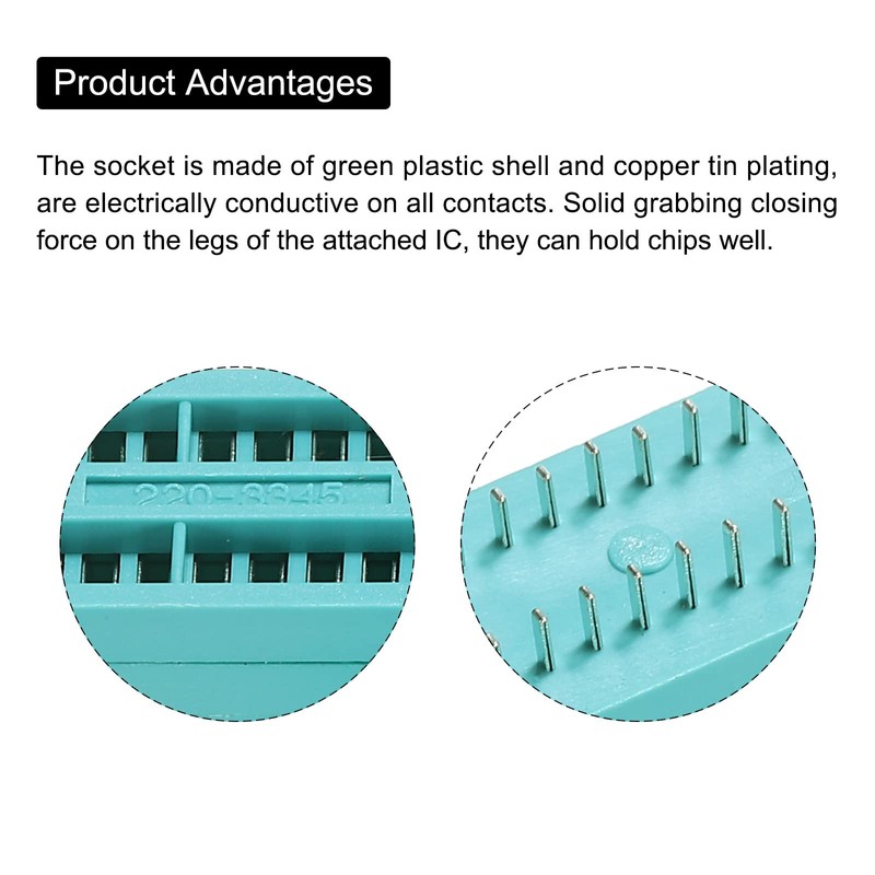 PATIKIL Universal IC Test ZIF Socket 20 Pin 2.54mm Pitch