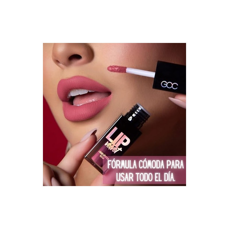 Goc Labial Líquido Acabado Aterciopelado Maquillaje Larga Duración Color Vibe