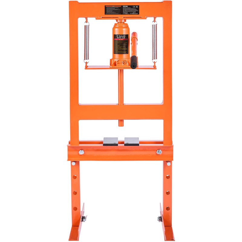 VEVOR Hydraulic Shop Press, 6 Ton/13000lbs, H-Frame, 4-Hold Adjustable Height,