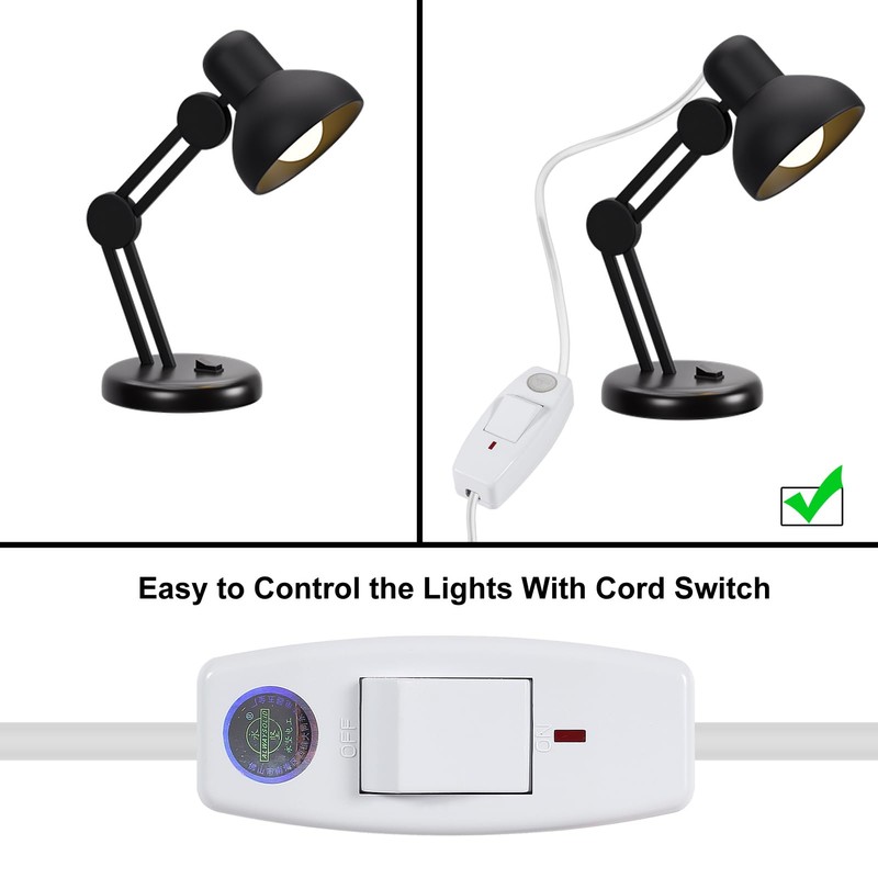 XIITIA 2pcs Inline Cord Switch, AC 250V 6A On-Off DPST