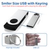 2GB USB Flash Drive 2 Pack with Keychains, Wooolken Sleek