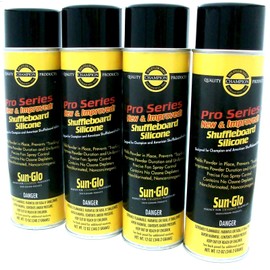 Sun-Glo Pro Silicone Shuffleboard Table Spray Set of 4 SunGlo Shuffle Boards