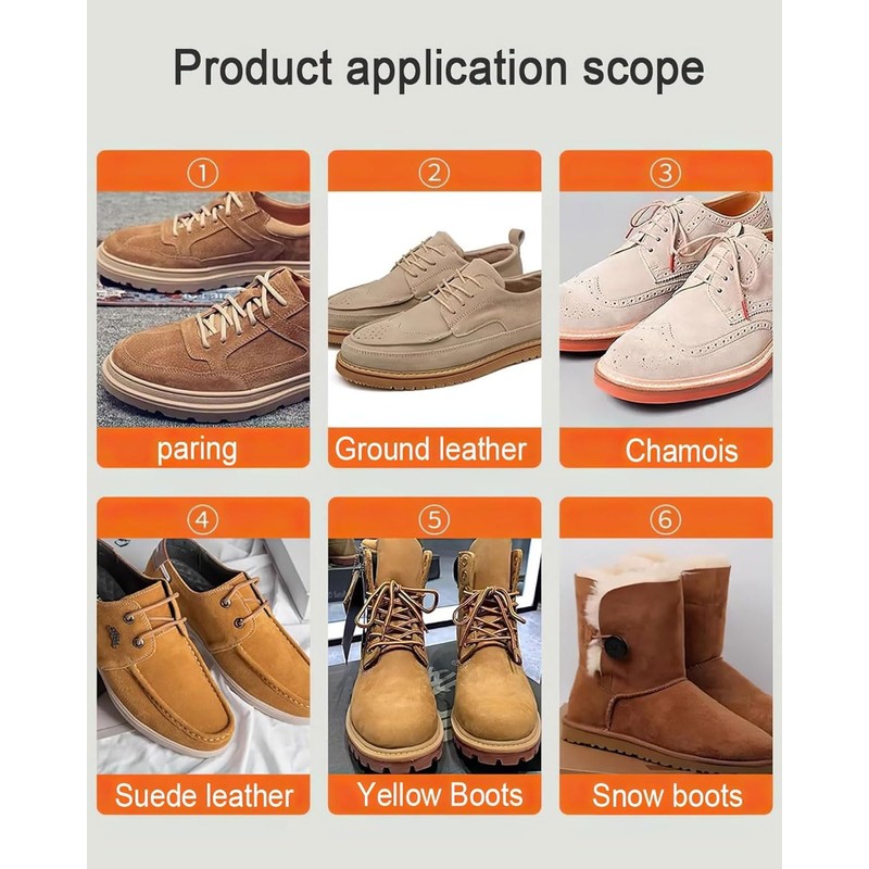 ZEXIJOW Pack of 2 Suede Shoe Brush, Multi-Purpose Shoe Brush,