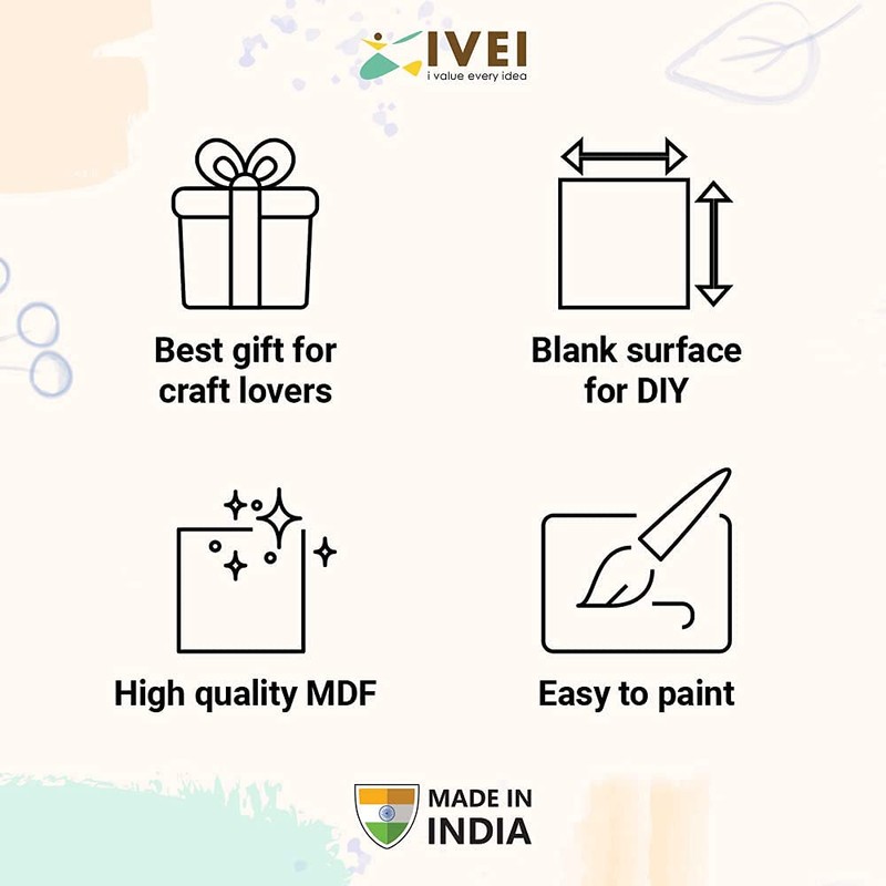 IVEI Do-it-yourself plain MDF photoframe set of 2 - for
