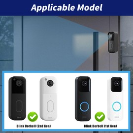 Blink Doorbell Mount for All-new Blink Video Doorbell(2nd Gen), No-Drilling Blink Mount Bracket, Easy Installation for Blink Doorbell Camera Security System (Blink Doorbell is Not Included),Black