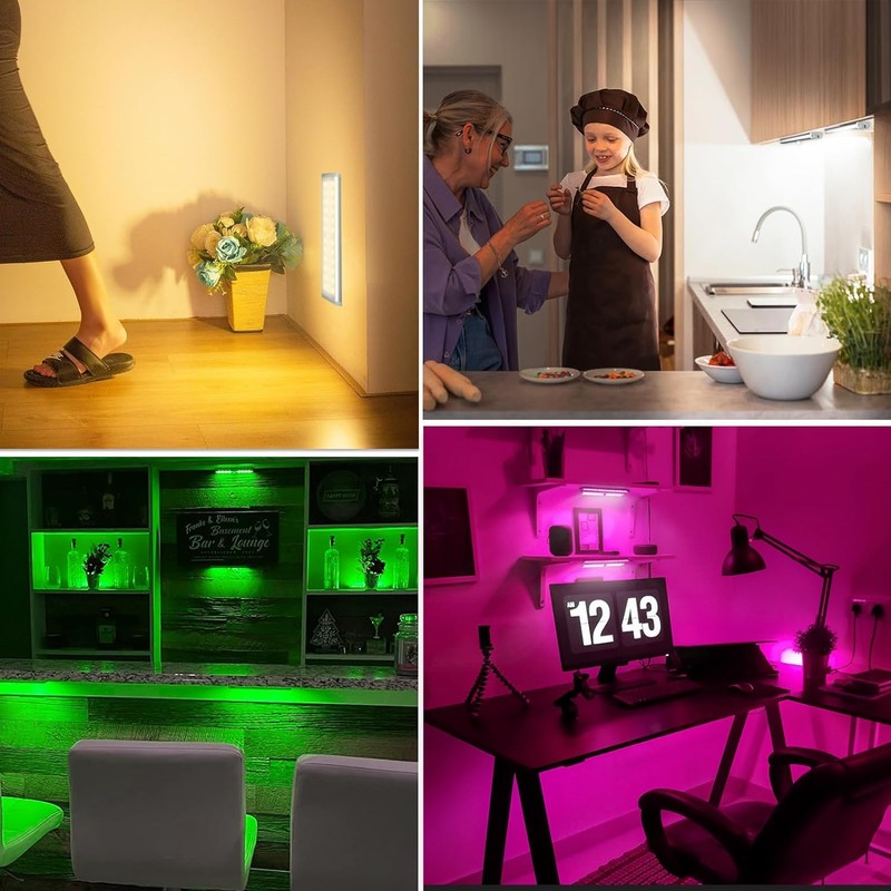 Under Cabinet Lights Wireless, 58-LED Rechargeable Motion Sensor Closet Lights