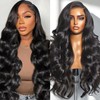 Junemet 18 Inch Real Hair Wig, 200% Density, 13 x