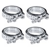 4Pcs 3.0 Inch V Band Clamp with Flange Male Female