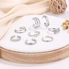 SAMOCO 8 Pcs Toe Rings for Women 14K Gold Silver