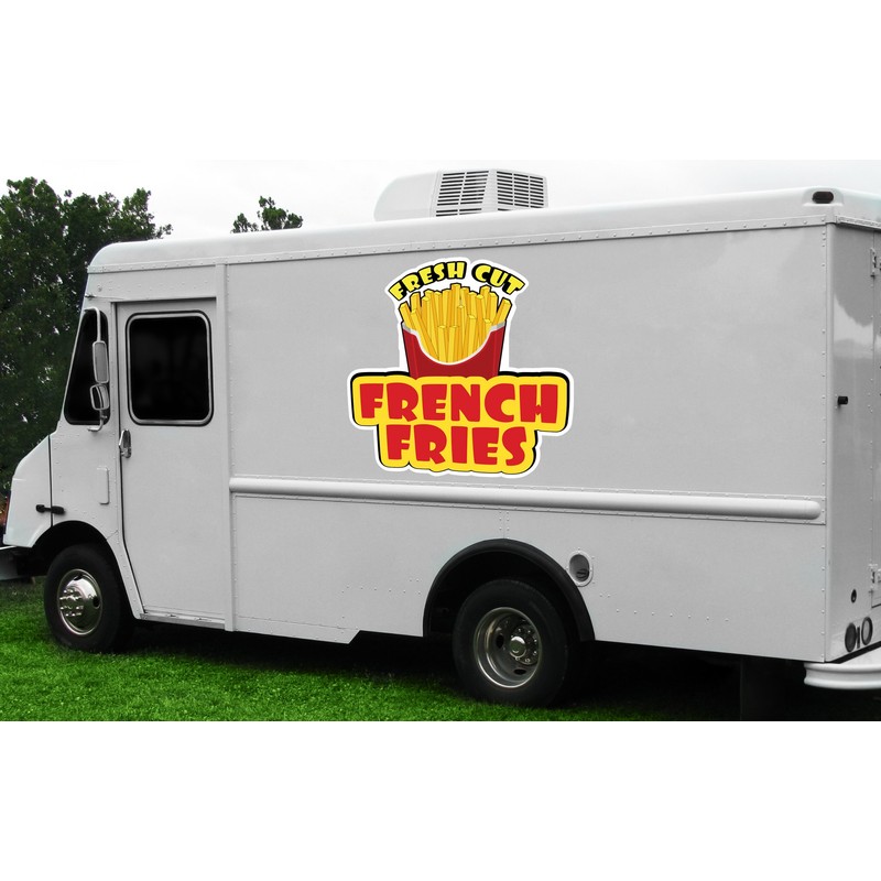 French Fries 12" Concession Decal Sign cart Trailer Stand Sticker