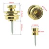 Wwomusic Gold Guitar Strap Locks Classical Design Flat Round Head