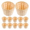 NUOBESTY 36Pcs Mini Woven Basket, Small Wicker Baskets Miniature Rattan