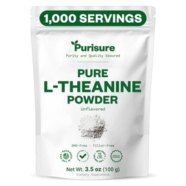 L-Theanine polvo 100 g (1000 porciones), Nootropic, potenciador cognitivo, reduce el estrés, el apoyo del estado de ánimo, promueve la relajación y...