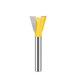 Boxonly Straight Cut Router Bit Milling Cutter Cutting Dovetail Bit 1/4 Inch Shank,9/16" Cut Diameter Wood Cutting Trimming Cutter Double Flute Straight Grooving Bits for Woodworking Dovetail Bit