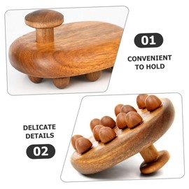 SAFIGLE Wood Body Massager Brush for Cellulite and Portable Acupoint Massage Tool 30cm Natural Sandalwood for Home Use and Full Body Relaxation