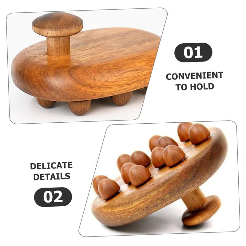 SAFIGLE Wood Body Massager Brush for Cellulite and Portable Acupoint