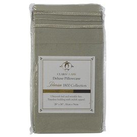 Clara Clark Premier 1800 Collection Pillowcase Set - Standard Size, Sage Olive Green