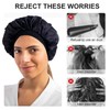 AYNKH Towel Lined Shower Cap, Microfiber Terry Cloth Silky Satin