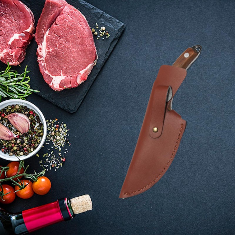 RGEVGER Leather Sheath, PU Leather Blade Protector With Snap Closure,