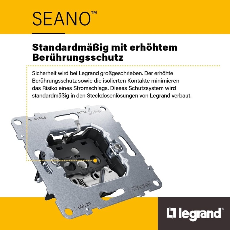 LEGRAND, SEANO 765061 Data Socket 2 x RJ45 Insert Category
