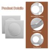 uxcell 2pcs Pipe Wall Covers 51mm/2" ID Square Self-Adhesive Wall