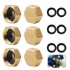 6 PCS Brass Blanking Cap, 1/2 inch Female Blanking Stop