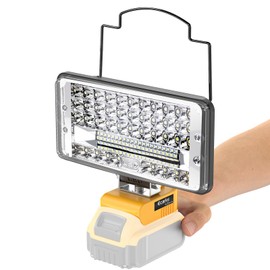 Ecarke Led Work Light Compatible with DeWALT 20V, Ecarke Led Flood Light, 100W 10000LM Cordless Work Light with Low Voltage Protect for Car Repairing, Inspection Job Site & Security Lighting, Outdoor