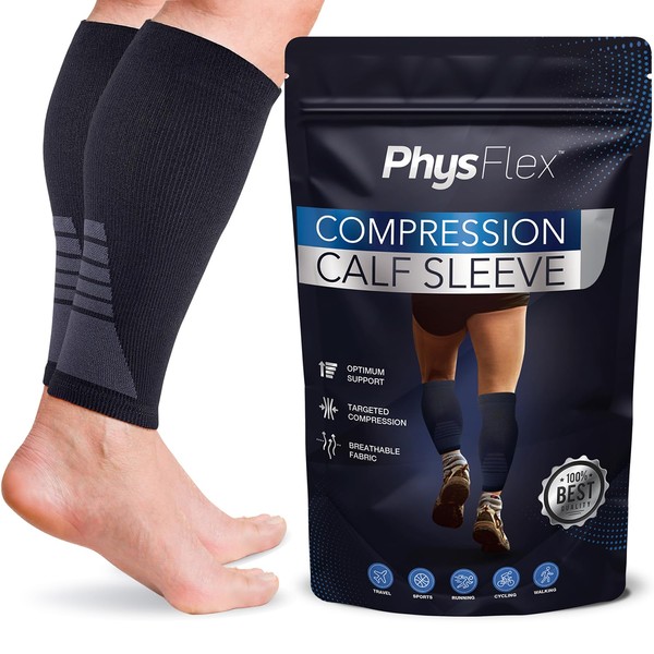Calf Compression Sleeves for Men and Women - (1 Pair)