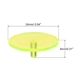 PATIKIL Golf Ball Marker, 50 Pack 24mm Round Transparent Flat Position Mark Places Marking Tool Golf Sport Accessory, Yellow