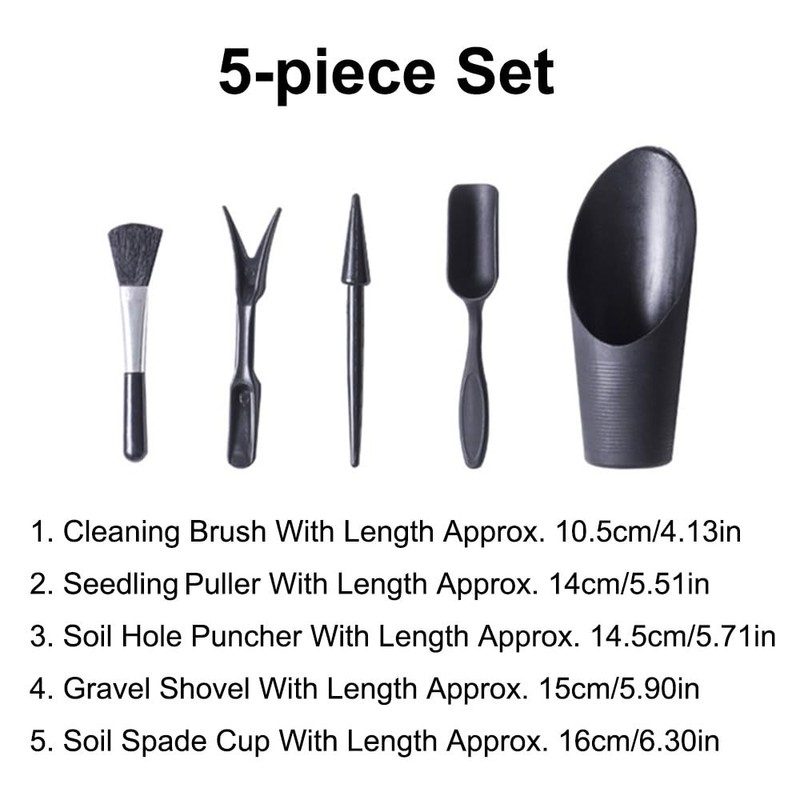5Pcs Succulent Tools Set Mini Transplanting Garden Tools Kit for
