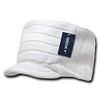DECKY Knitted Flat Top Cap w/ Visor, White