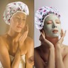 11 gorros de ducha impermeables elásticos reutilizables de plástico, gorro