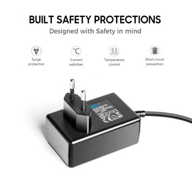 KFD Power Supply 9 V Charger Charging Cable for Kettler Cross Trainer CTR2, Kettler CYD-0900500E, Kettler Giro P Bicycle Exercise Bike, Kettler Mondeo, Paso Excercise Bike, Schwinn Proform Bicycle