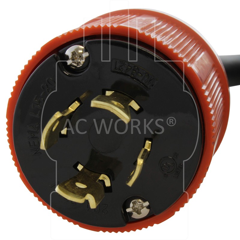AC WORKS [L1520PR] SOOW 12/4 NEMA L15-20 20A 3-Phase 250V