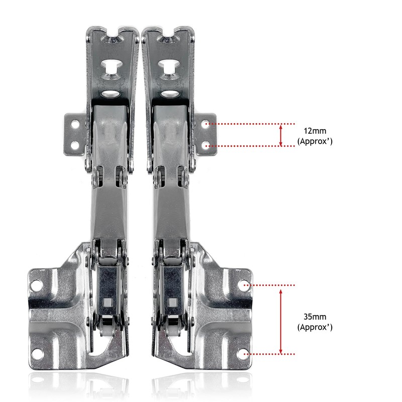 SPARES2GO Hettich 5.0 41.5 Type Integrated Door Hinge Set Compatible