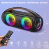 Portable Bluetooth Speaker, Loud Boombox Speaker with Subwoofer, Powerful Deep