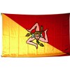 WORLDFLAGS SICILY FLAG ITALY 90D SILK SATIN QUALITY SIZE OF