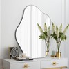 QDSSDECO Asymmetrical Wall Mounted Mirror, Wavy Mirror, Irregular Shaped for