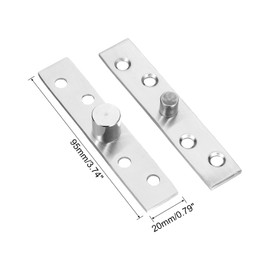uxcell 2 Pcs Invisible Door Pivot Hinge, Hidden Door Hinge, 360 Degree Rotation Concealing Hinge for Secret Door, Bookcase, Swinging Door, 3.74 Inch