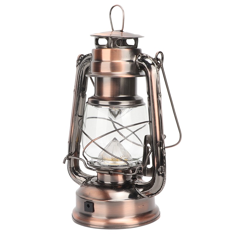Vintage Camping Lantern 24h Battery Life USB Charging Detachable Lampshade